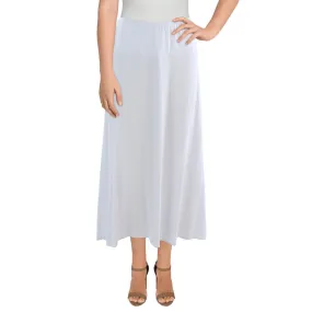 24seven Comfort Apparel Womens Banded Pull On Midi Skirt