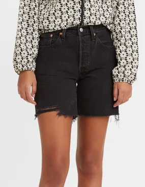 501 Mid Thigh Lunar Black Shorts