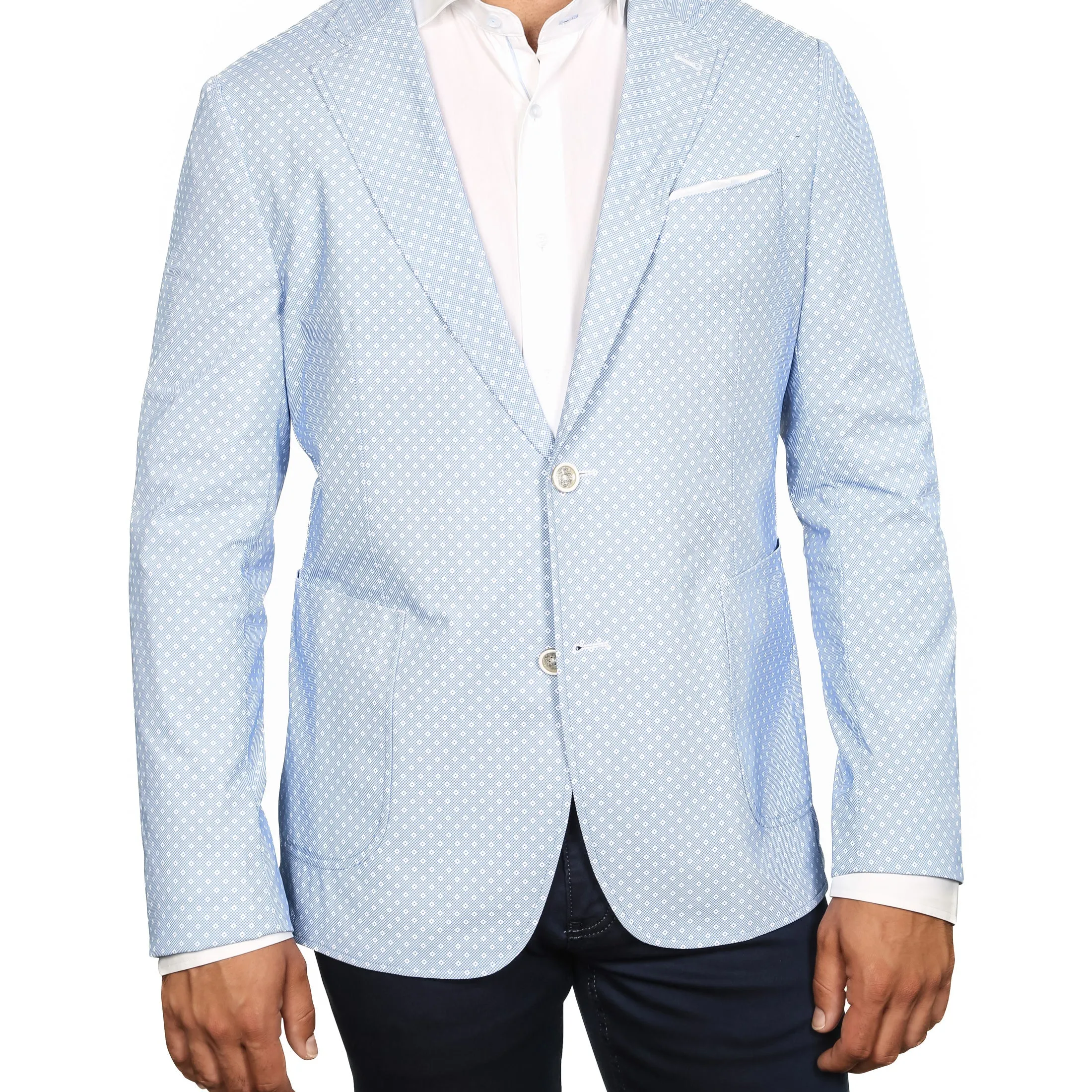 7 Downie St. - Maverick Blue Neat Travel Blazer