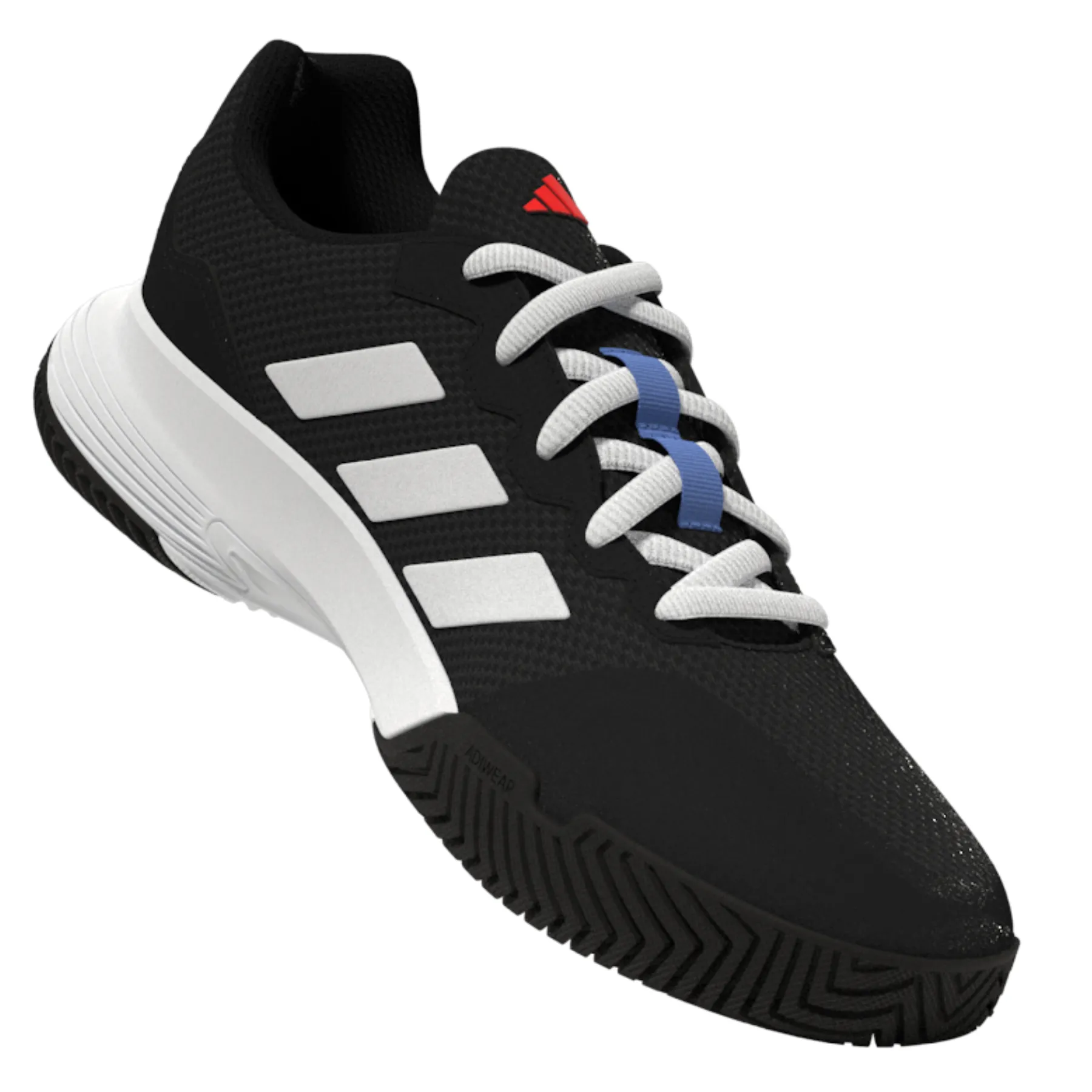 Adidas Performance Game Court 2.0 Men Tennis Shoes - Core Black/Ftw White/Solar Red