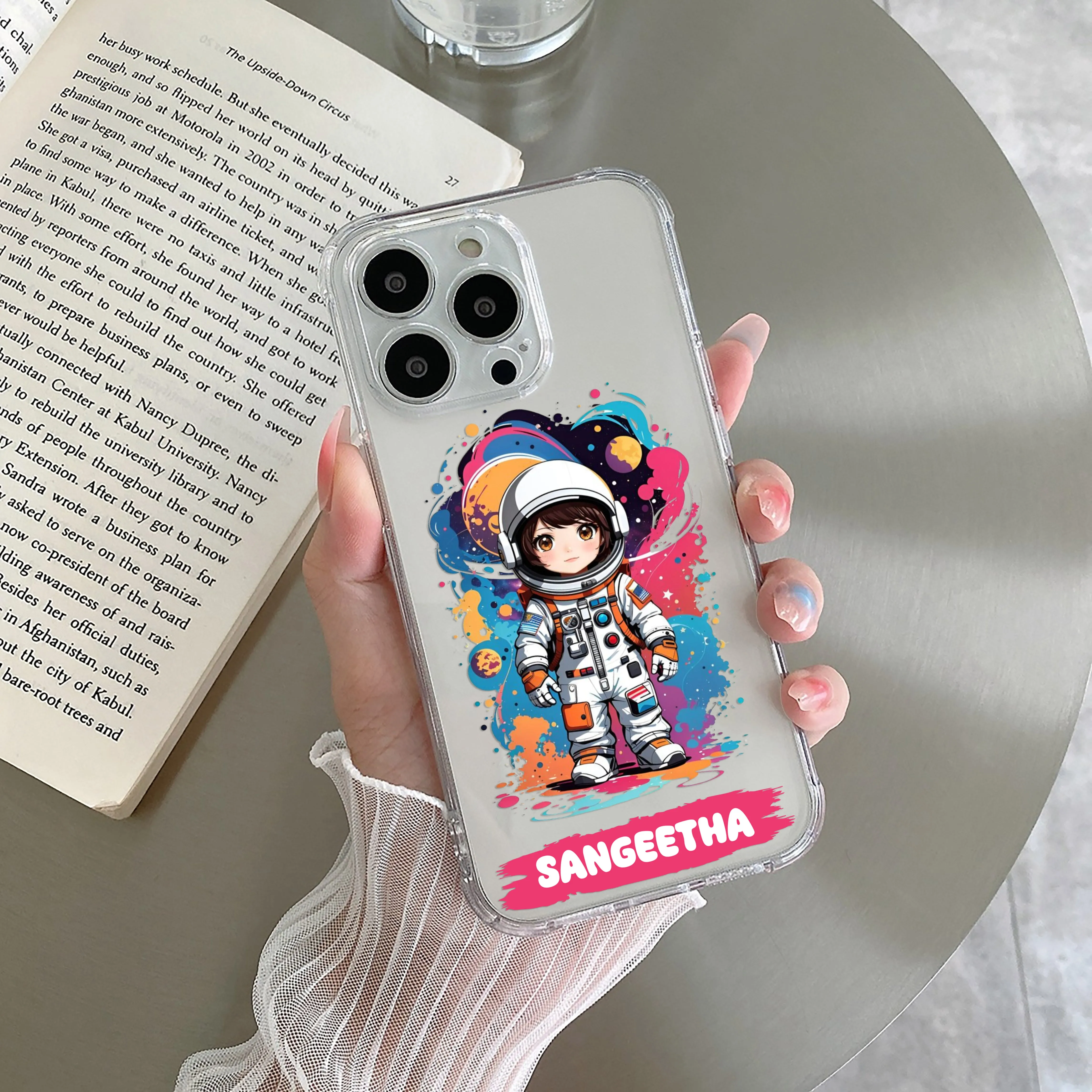 Astronaut Customize Transparent Silicon Case For OnePlus