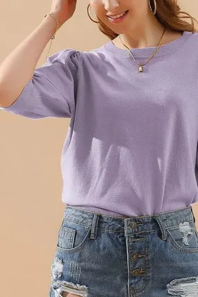 BASIC DAILY SHORT SLEEVE CASUAL TOP