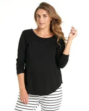 Betty Basics Megan Long Sleeve Top Black