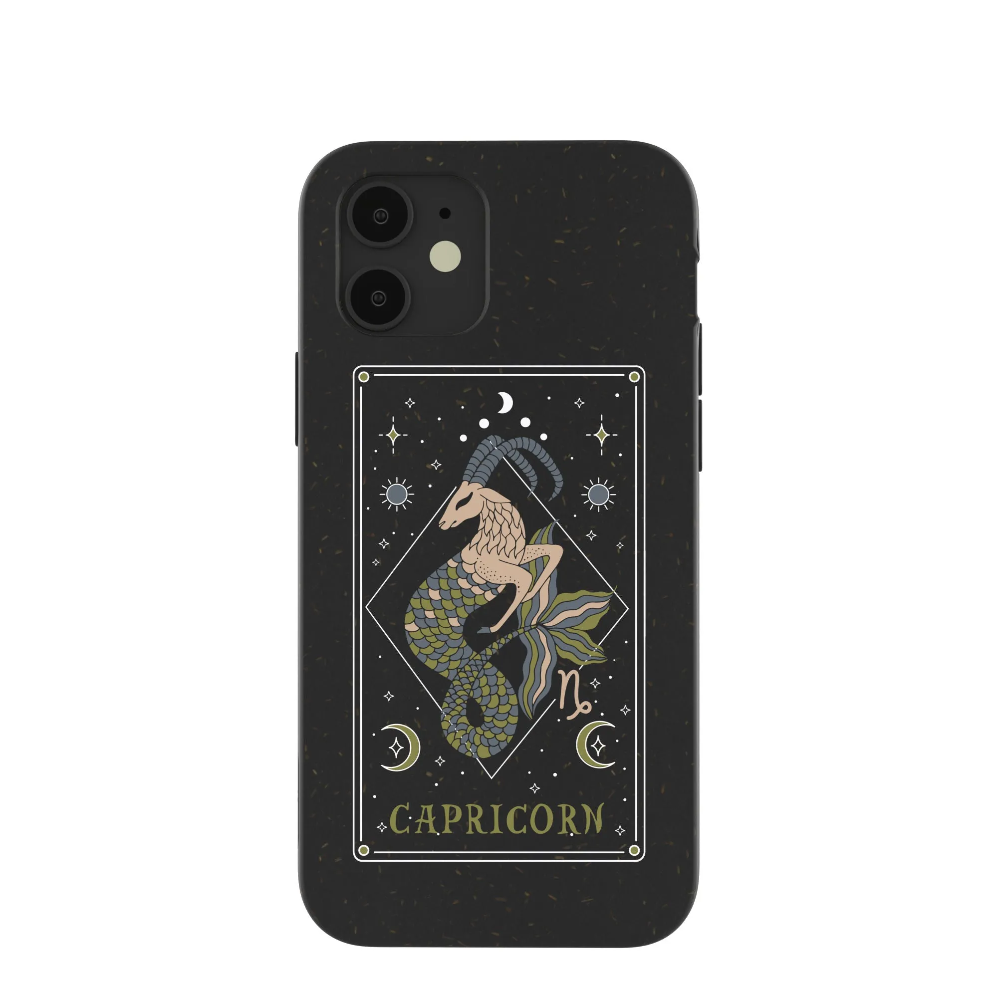 Black Capricorn iPhone 12/ iPhone 12 Pro Case