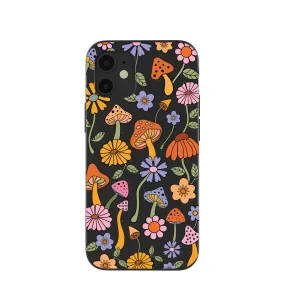 Black Midnight Shrooms iPhone 12 Mini Case