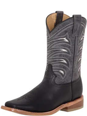 Botas Vaqueras Rodeo Clasicas de Piel Genuina para Hombre 'El General' - ID: 42994