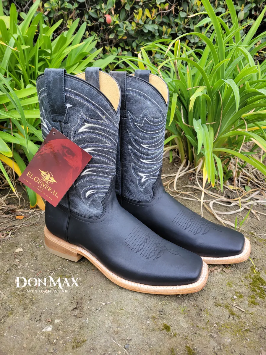 Botas Vaqueras Rodeo Clasicas de Piel Genuina para Hombre 'El General' - ID: 42994