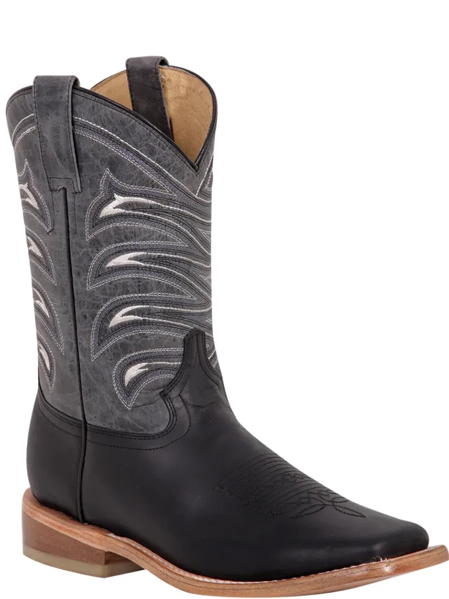 Botas Vaqueras Rodeo Clasicas de Piel Genuina para Hombre 'El General' - ID: 42994