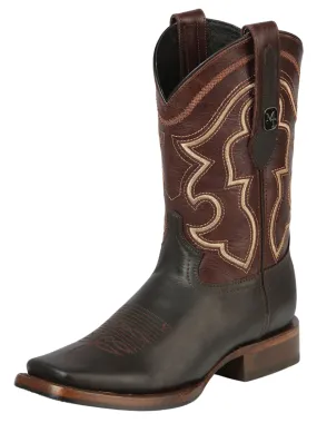 Botas Vaqueras Rodeo Clasicas de Piel Genuina para Hombre 'Montero' - ID: 51439