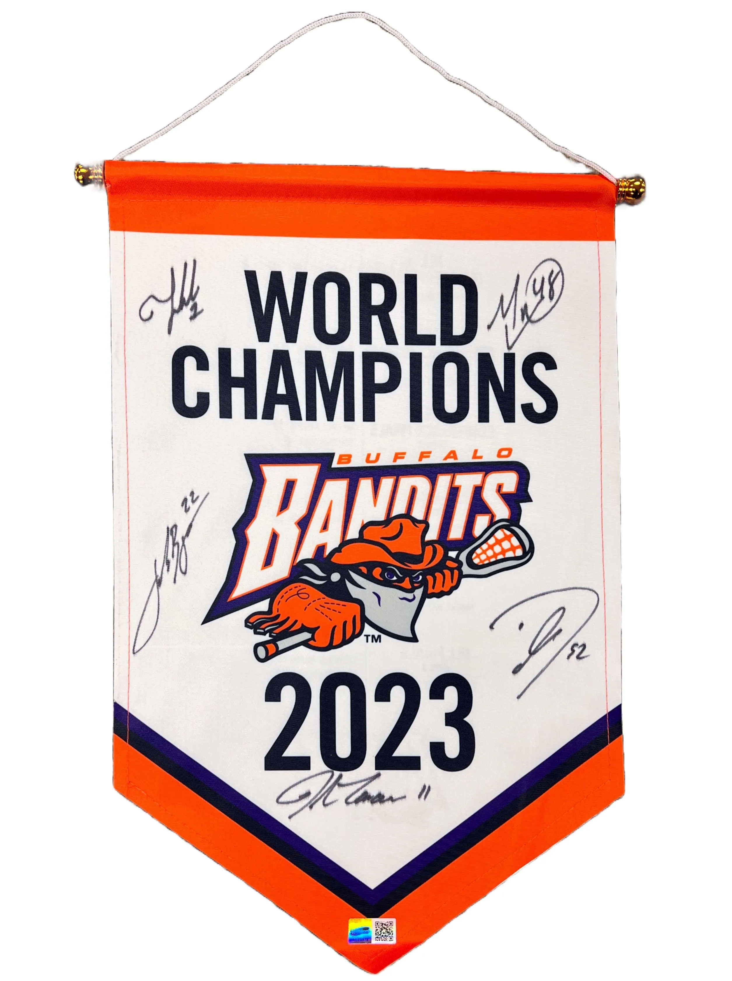 Buffalo Bandits Multi-Signed 2023 Championship Banner (5 Signatures)