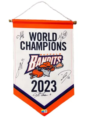 Buffalo Bandits Multi-Signed 2023 Championship Banner (5 Signatures)