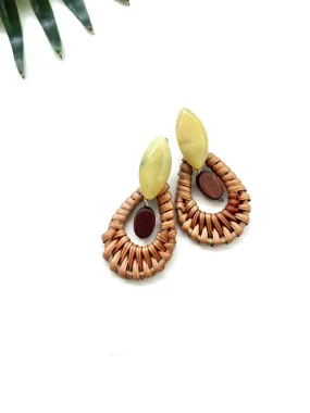 cabana earrings - lemon jade