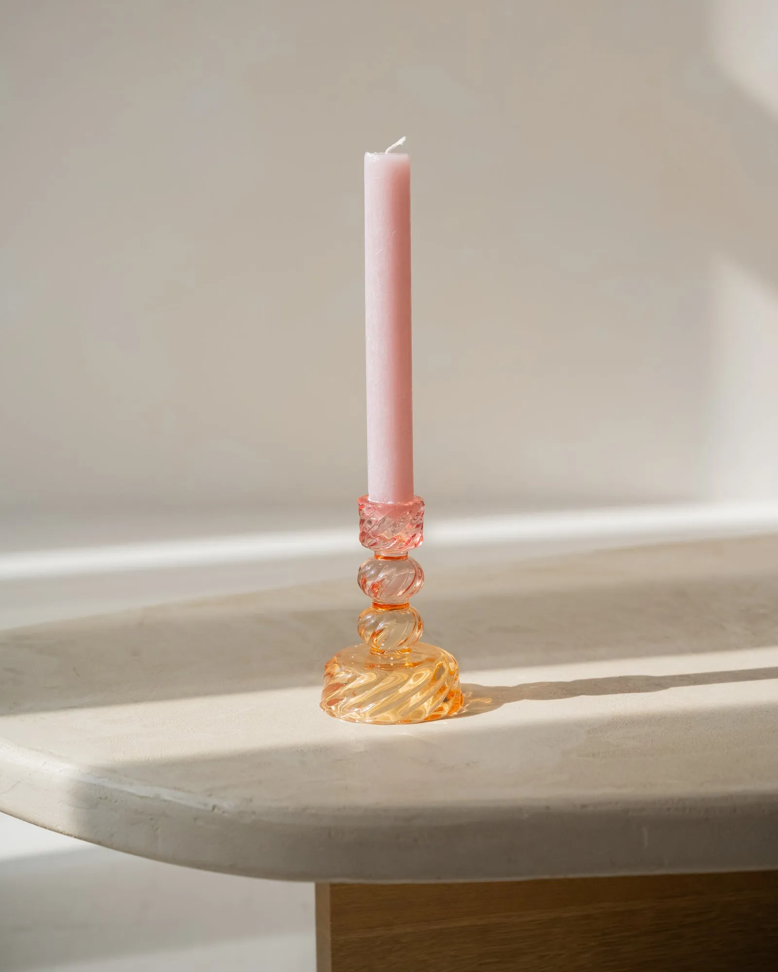 Candle Holder Pink/Orange