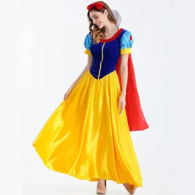 Cartoon Princess Snow White Adult Plus Size Women Cosplay Halloween Costume