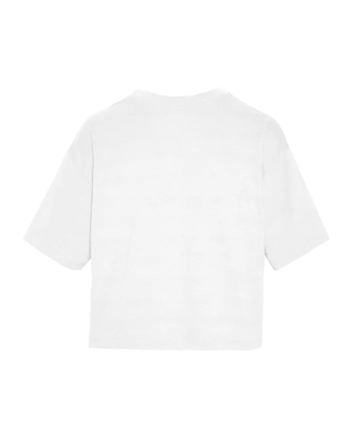 Champion Womens Cropped T-Shirt, Script Logo White W5950G 550757 100