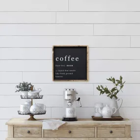 Coffee Noun | Wood Sign