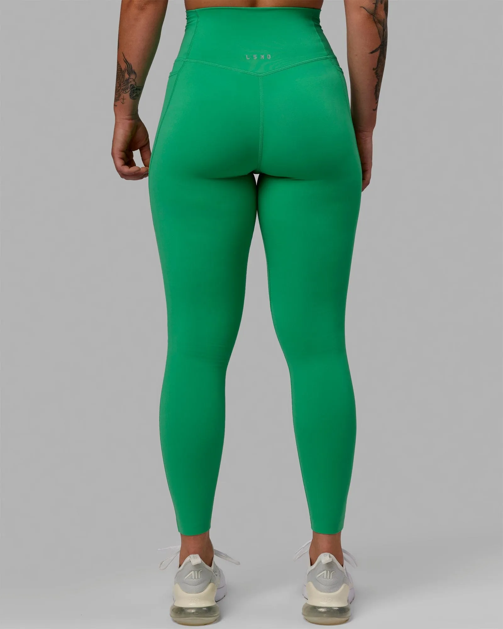 Elixir Full Length Leggings With Pockets - Holly Green