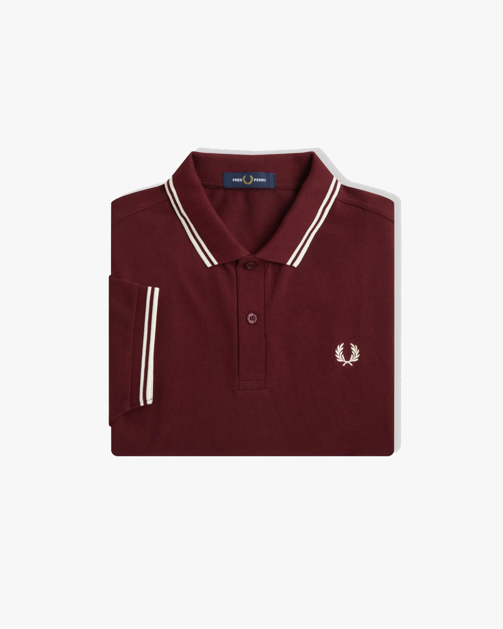 Fred Perry Twin Tipped Polo Shirt - Oxblood / Ecru