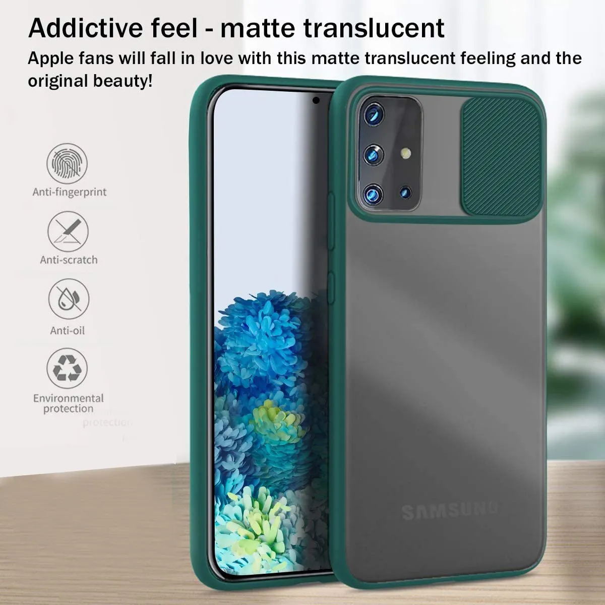 Galaxy A71 Camera Lens Slide Protection Matte Case