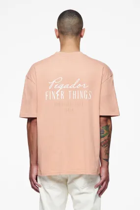 Heddon Oversized Tee Vintage Washed Tuscan Rose