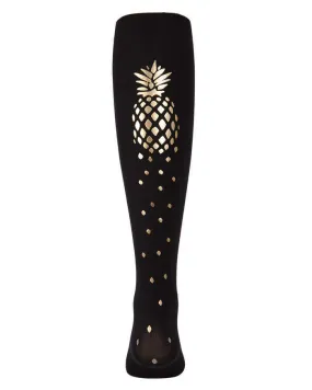 MeMoi Pretty Pineapple Black Tights Style: MKF-4014