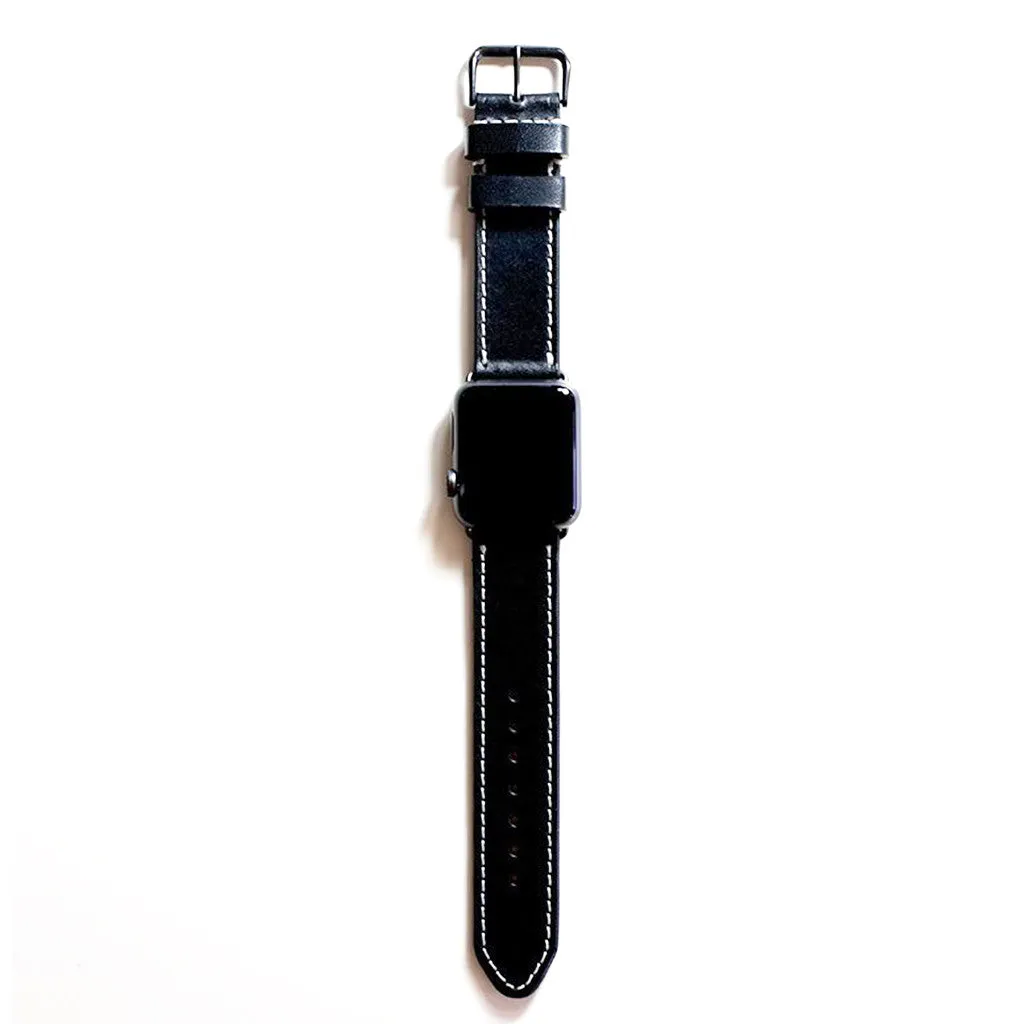 Olpr. leather goods co. Black Apple Watch Band