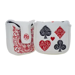 Playing Card Suit High-MOI Mallet Putter Headcover, White