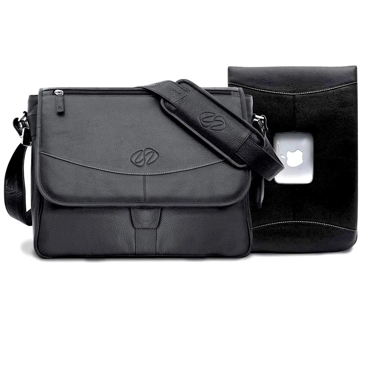 Premium Leather MacBook Messenger Bag