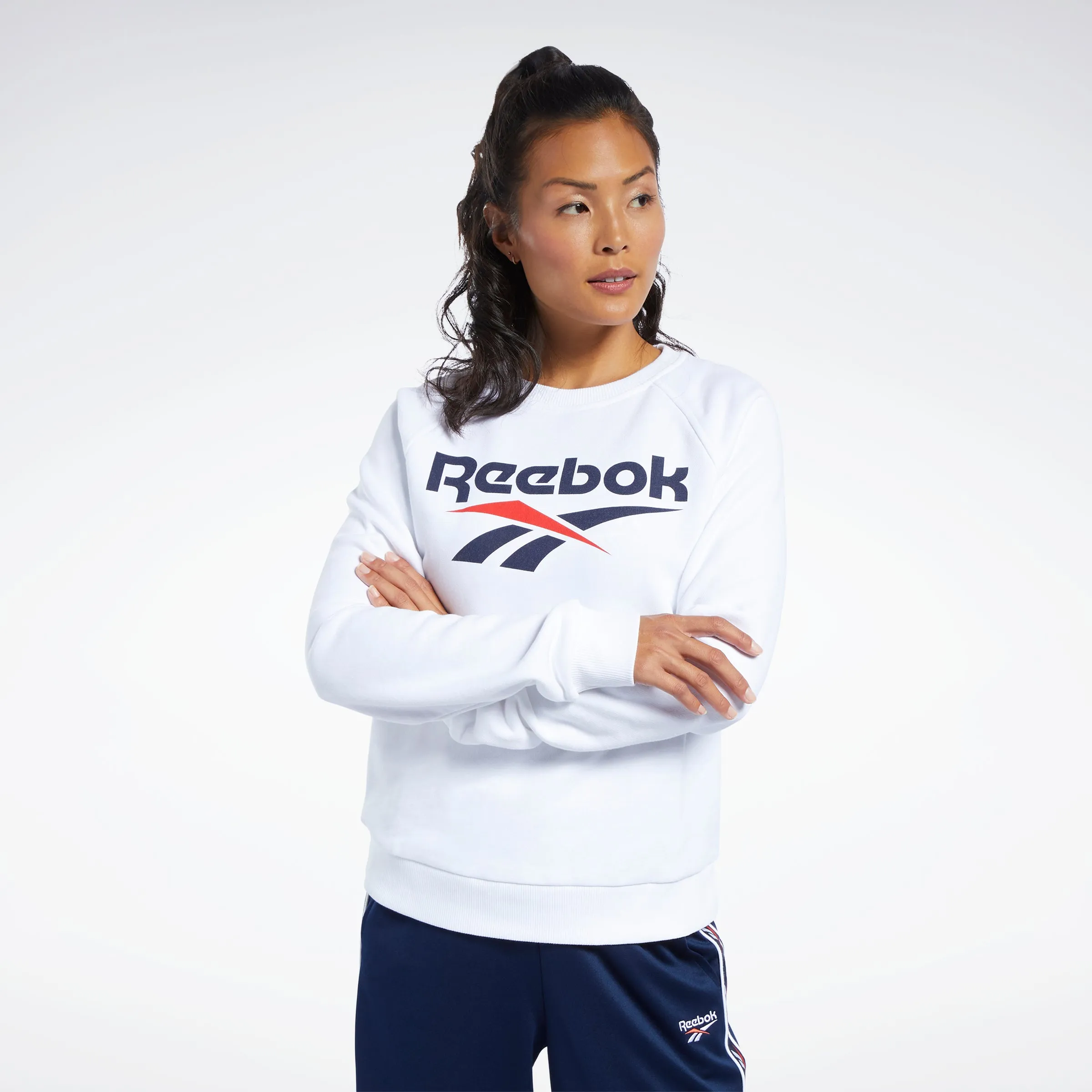 Reebok Apparel Women Classics Vector Crew Sweatshirt White