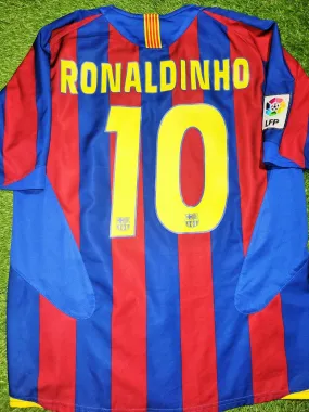 Ronaldinho Barcelona 2005 2006 Soccer Jersey Shirt L