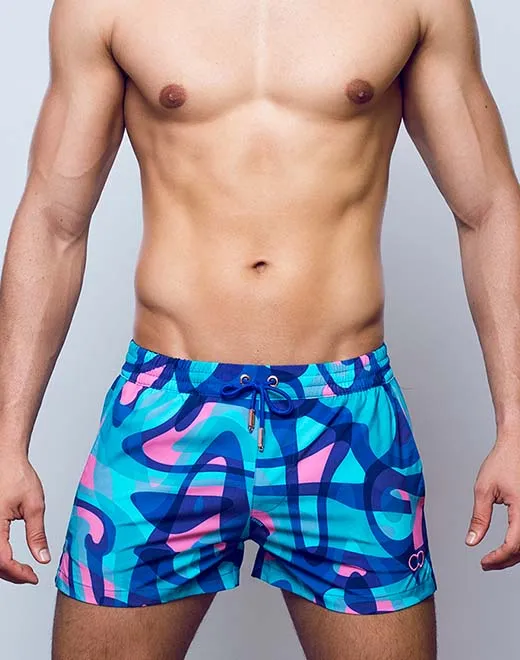 S50 Print Shorts - Kai Blue