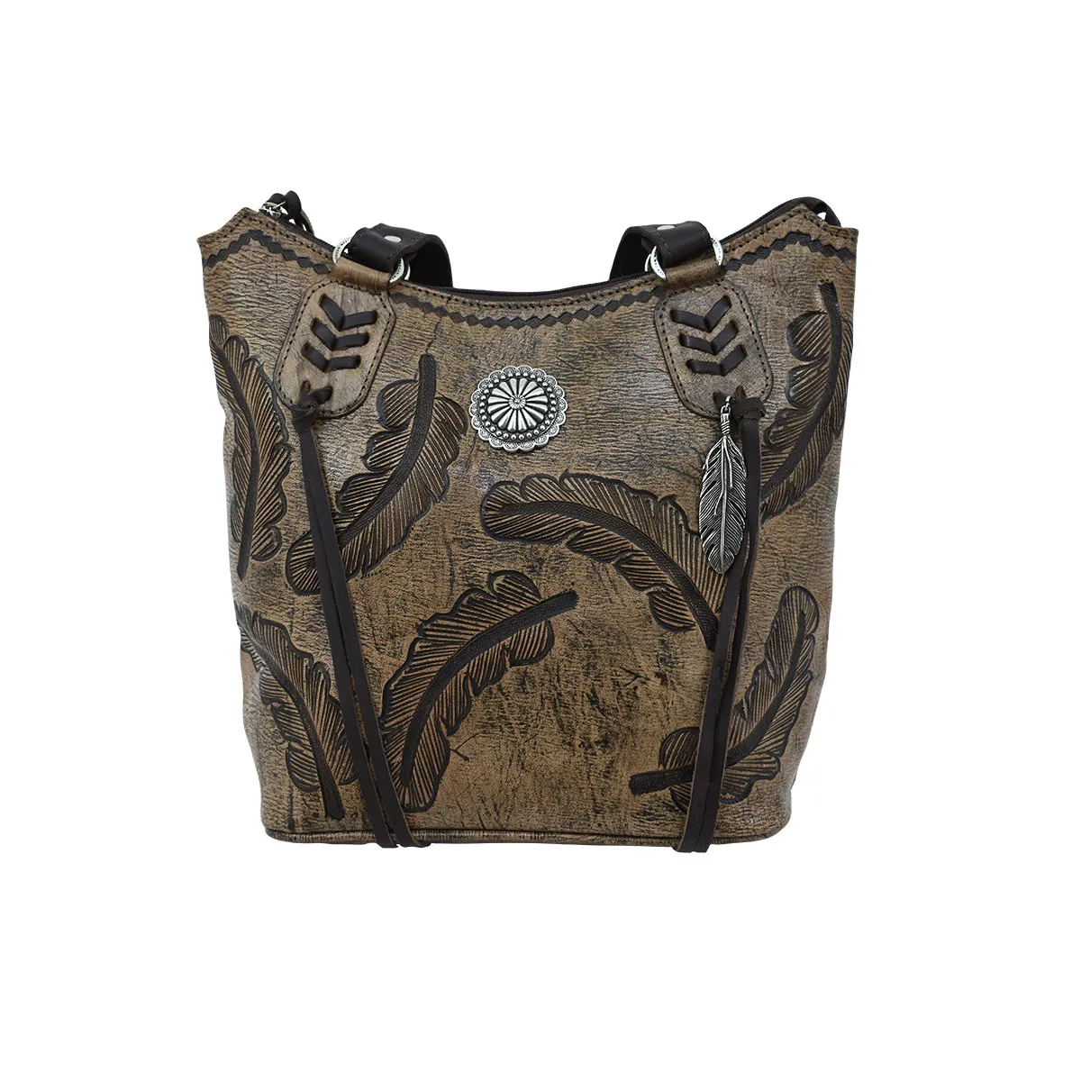 Sacred Bird Zip-Top Bucket Tote