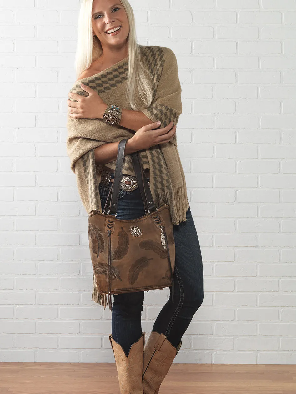 Sacred Bird Zip-Top Bucket Tote