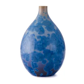 Simon Pearce Crystalline Cobalt Medium Teardrop Vase