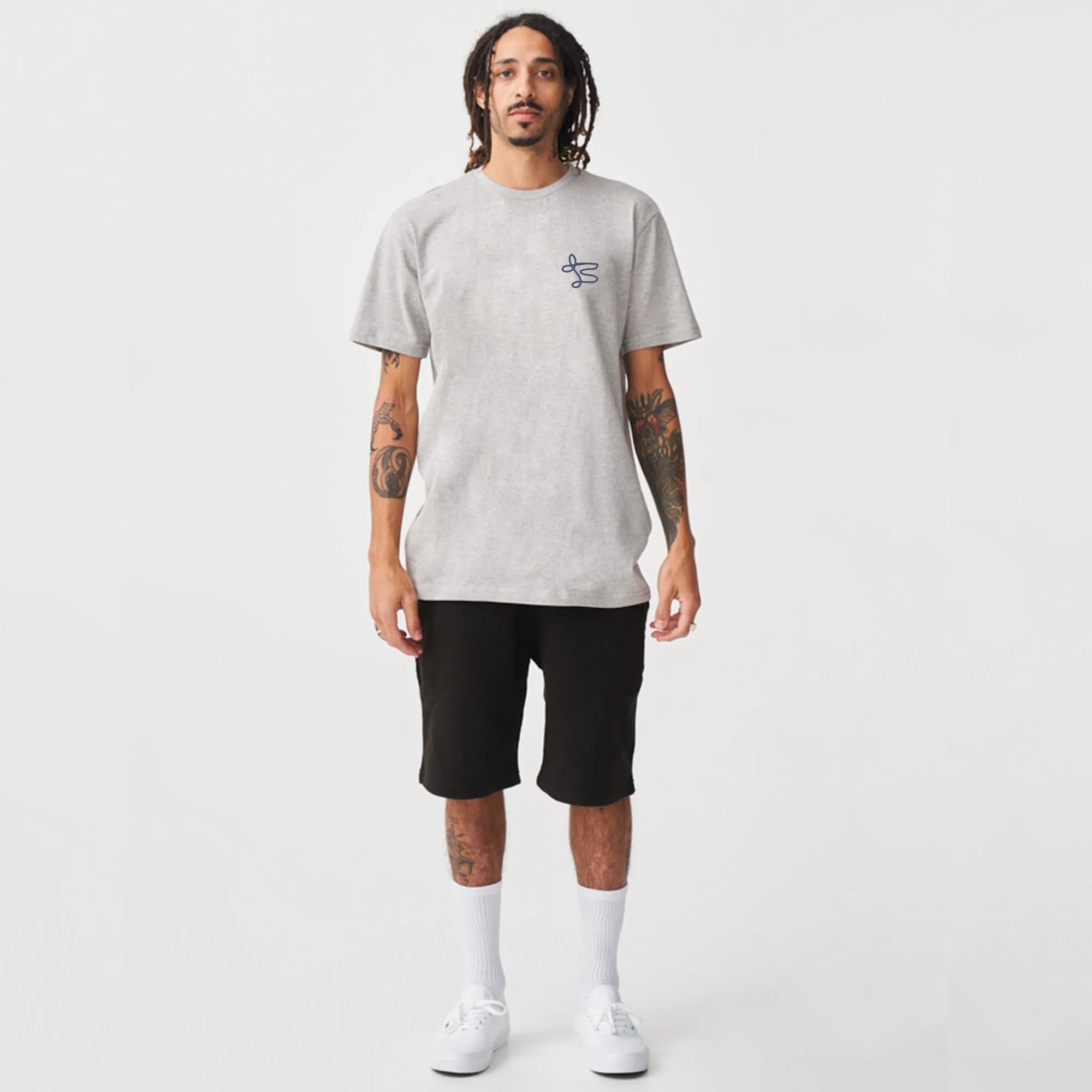 Snake TS [regular slim coton tee] Heather Grey