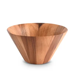 Straight Side Wooden Acacia Salad Bowl Large