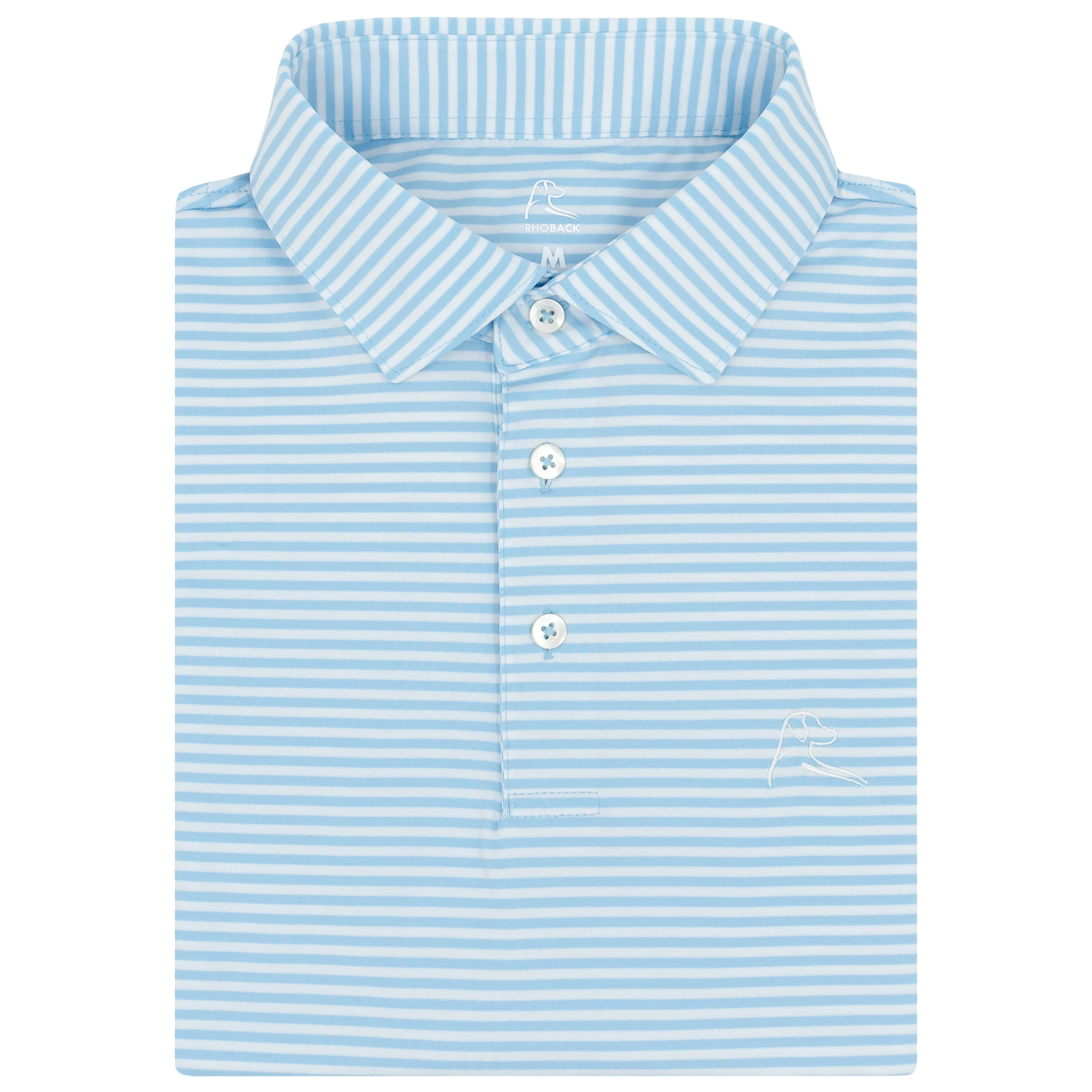 The Birdie Stripe | Performance Polo | The Birdie Stripe - Pure Blue/White