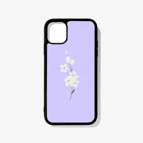 White Flower Glass Case